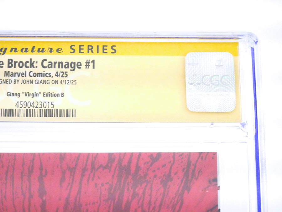 Eddie Brock Carnage #1 Cover S Variant John Giang Cover CGC Signature Series 9.8 Signed By John Giang