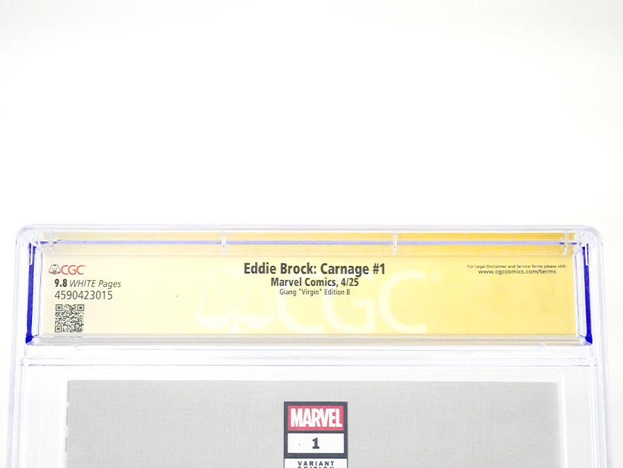 Eddie Brock Carnage #1 Cover S Variant John Giang Cover CGC Signature Series 9.8 Signed By John Giang