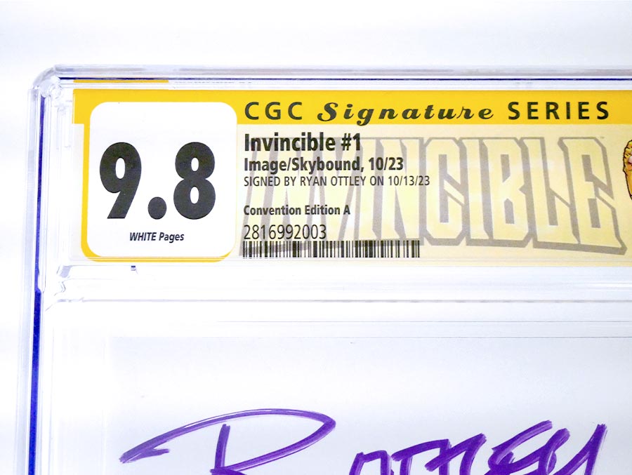 Invincible #1 Cover L Convention Edition A CGC Signature Series 9.8 Signed By Ryan Ottley