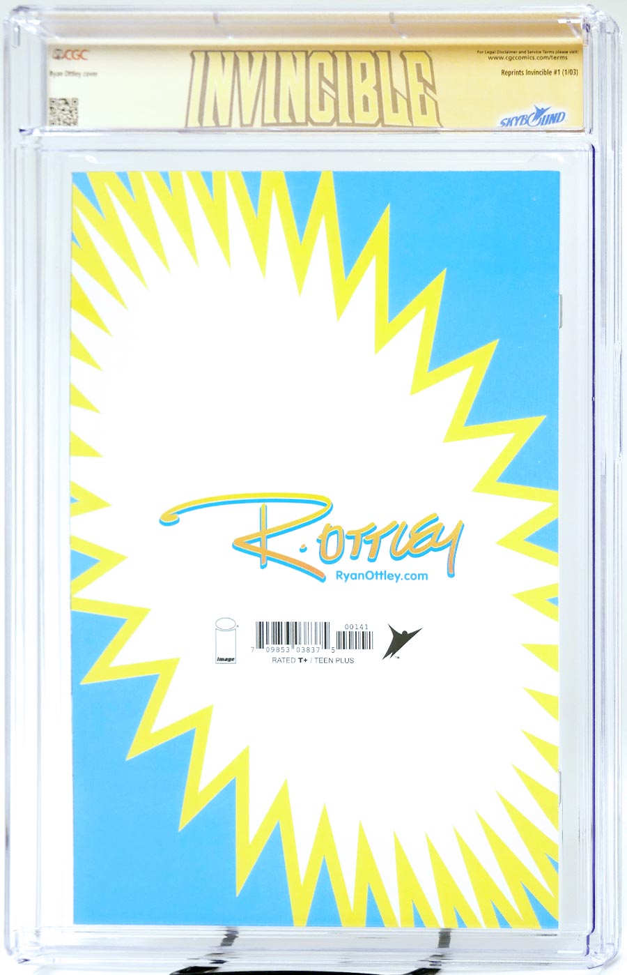 Invincible #1 Cover N Convention Edition D CGC Signature Series 9.8 Signed By Ryan Ottley
