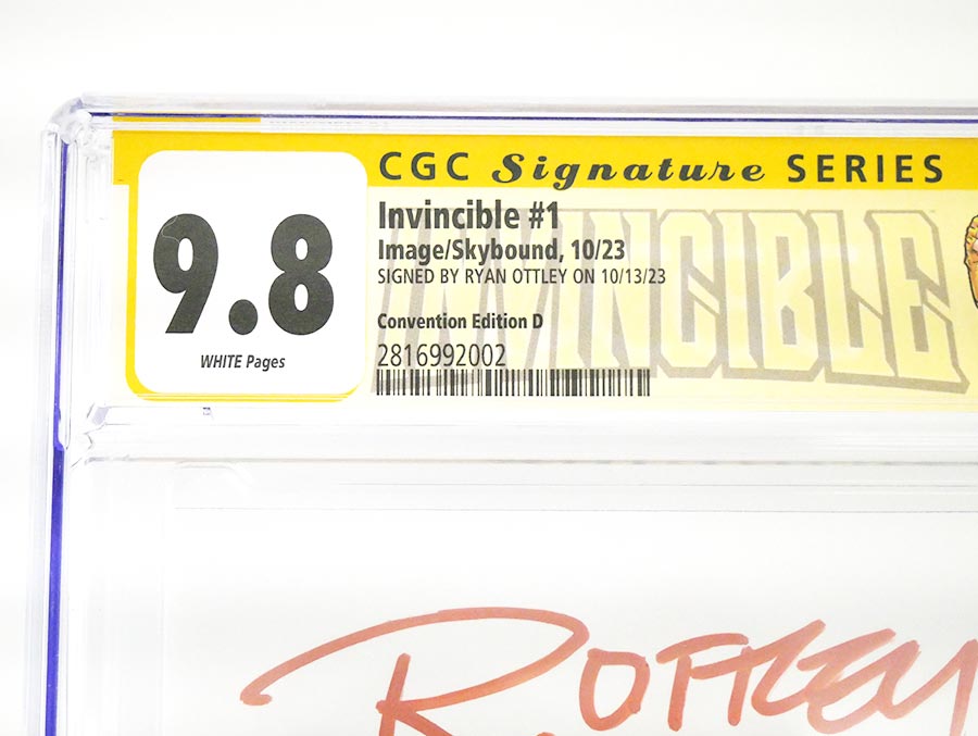 Invincible #1 Cover N Convention Edition D CGC Signature Series 9.8 Signed By Ryan Ottley