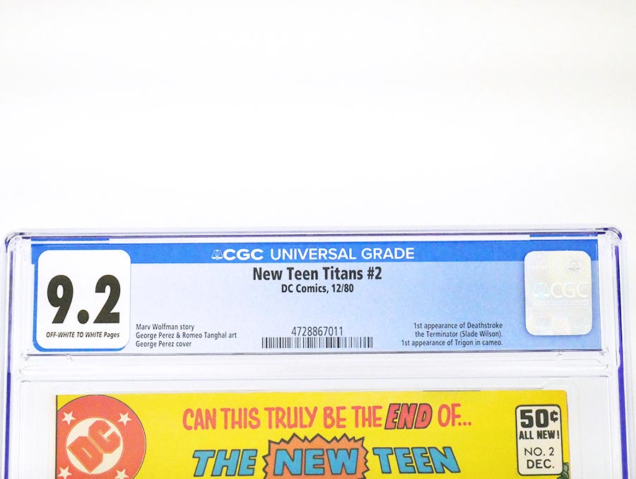 New Teen Titans #2 Cover E CGC 9.2