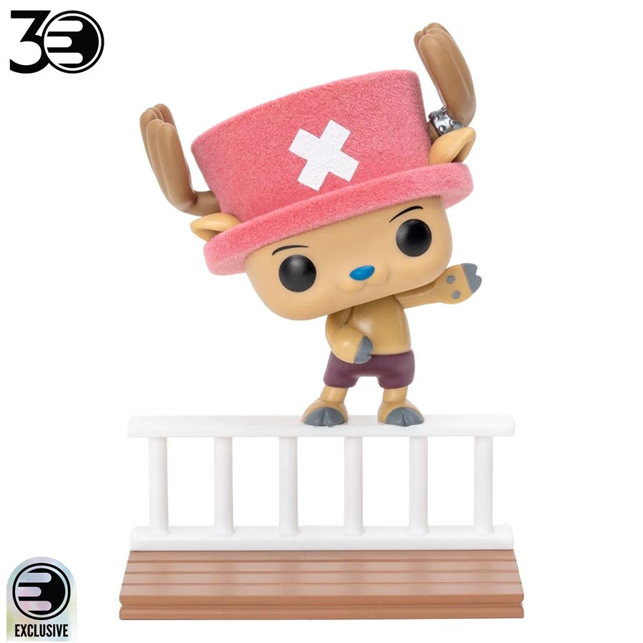 POP Animation One Piece Straw Hats Tony Tony Chopper Flocked Entertainment Earth Exclusive Vinyl Figure