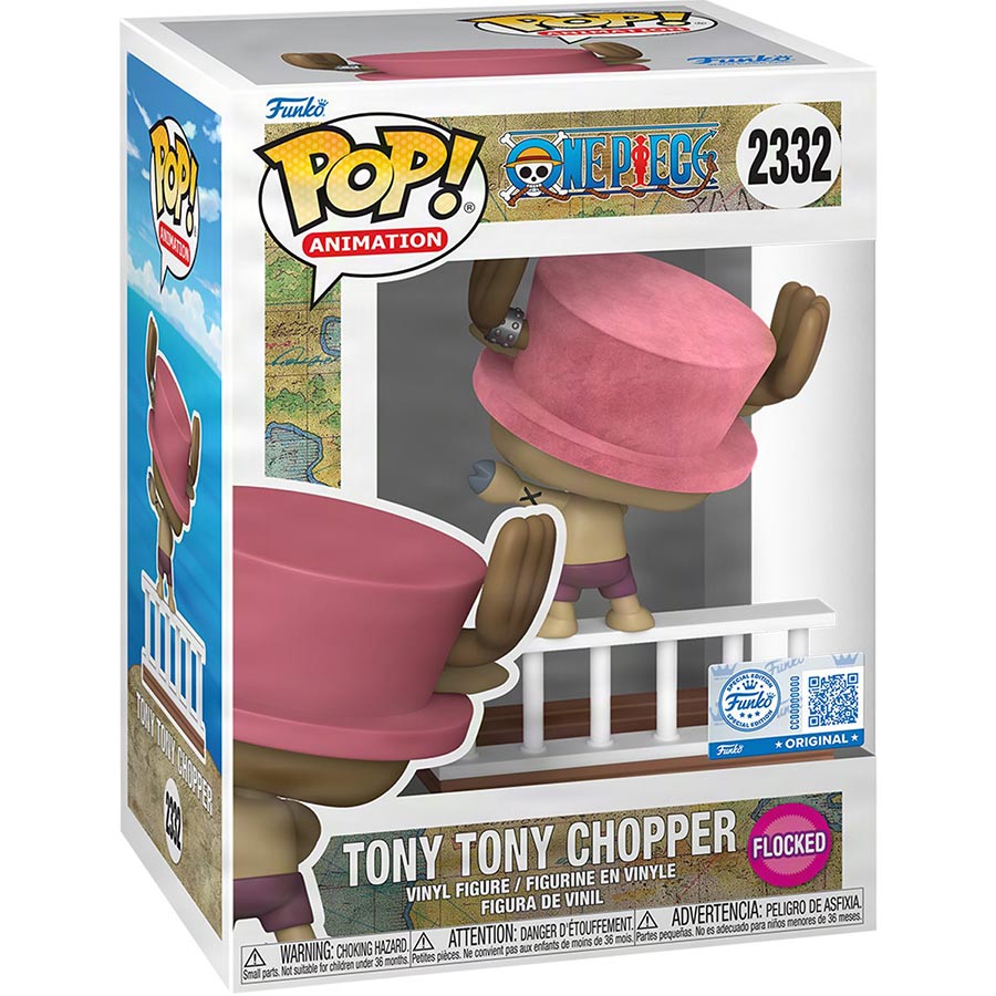 POP Animation One Piece Straw Hats Tony Tony Chopper Flocked Entertainment Earth Exclusive Vinyl Figure
