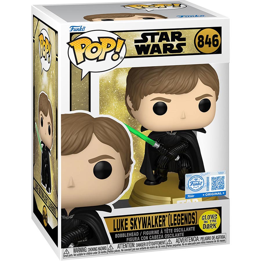 POP Star Wars Luke Skywalker Legends Glow-In-The-Dark Vinyl Bobble Head