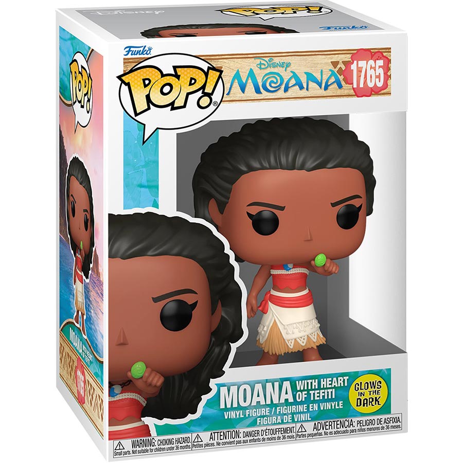 POP Disney Moana Moana With Heart Of Te Fiti Glow-In-The-Dark Vinyl Figure