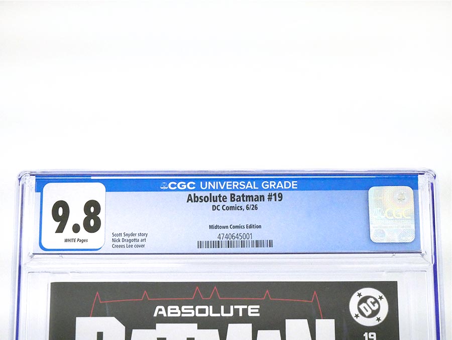 Absolute Batman #19 Midtown Exclusive Cover E Creees Lee Variant Cover CGC 9.8 (DC All In)