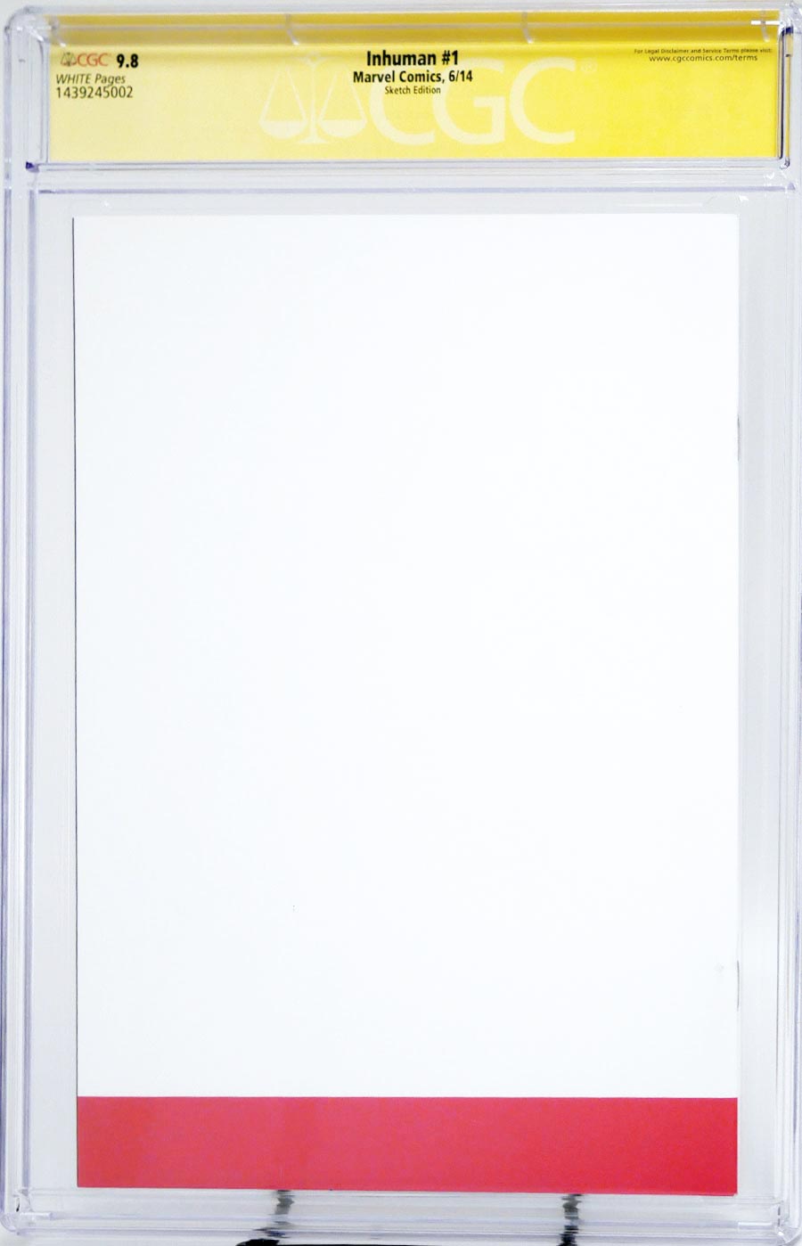Inhuman #1 Cover I Variant Blank Cover CGC Signature Series 9.8 Signed & Sketched By George Perez