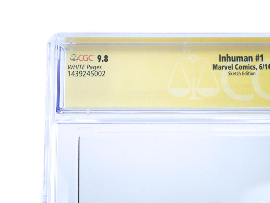 Inhuman #1 Cover I Variant Blank Cover CGC Signature Series 9.8 Signed & Sketched By George Perez