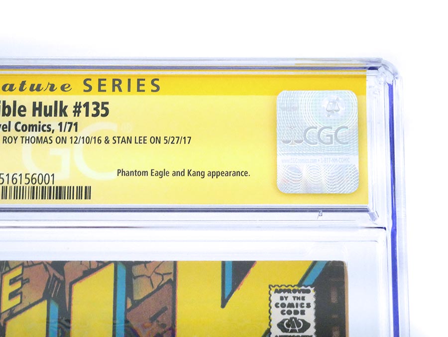 Incredible Hulk #135 Cover B CGC Signature Series 9.4 Signed By Stan Lee Roy Thomas Herb Trimpe