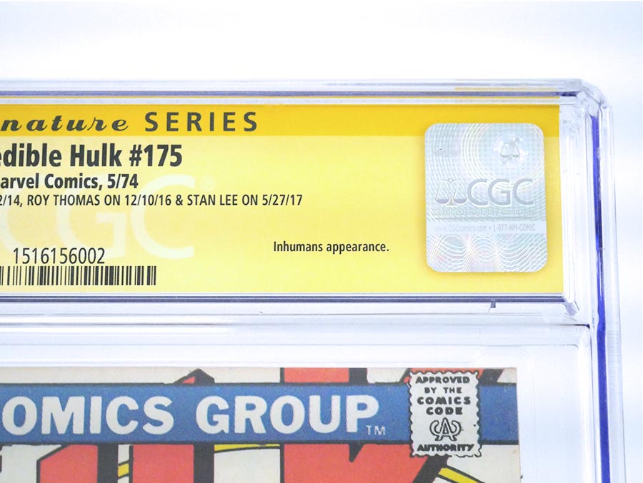 Incredible Hulk #175 Cover B CGC Signature Series 8.5 Signed By Stan Lee Roy Thomas Herb Trimpe