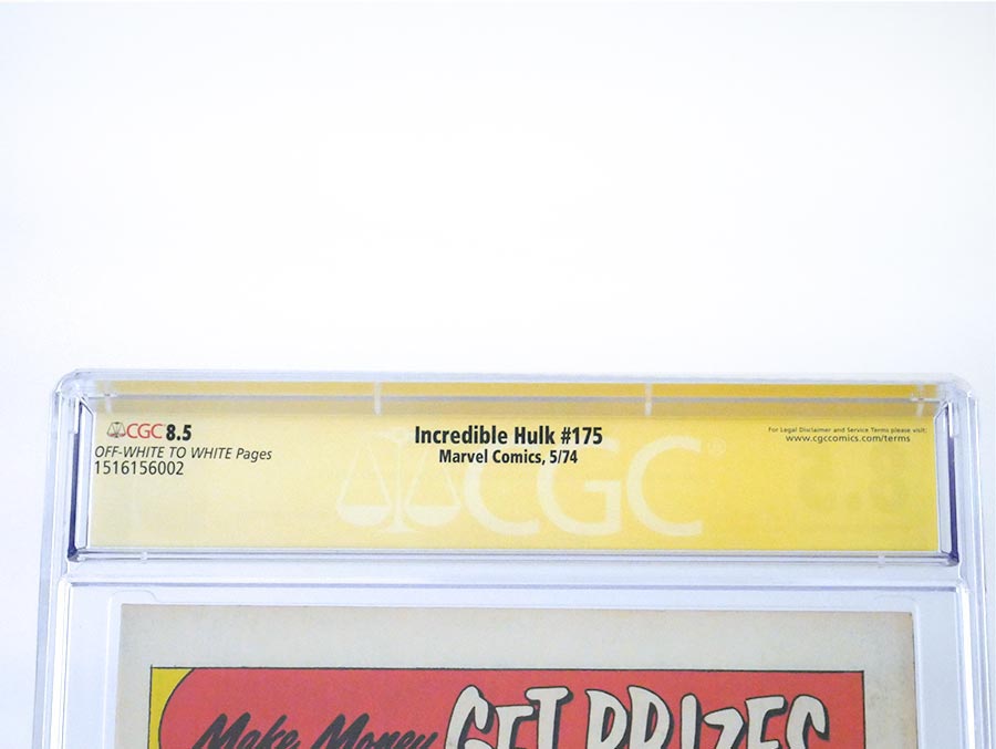 Incredible Hulk #175 Cover B CGC Signature Series 8.5 Signed By Stan Lee Roy Thomas Herb Trimpe