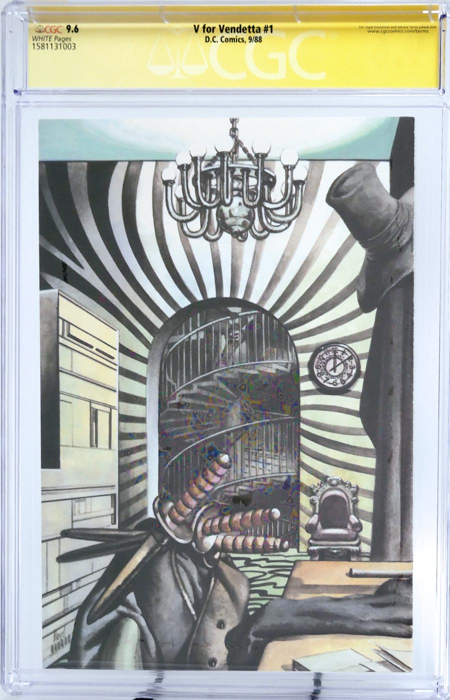 V For Vendetta #1 Cover B CGC Signature Series 9.6 Signed By David Lloyd