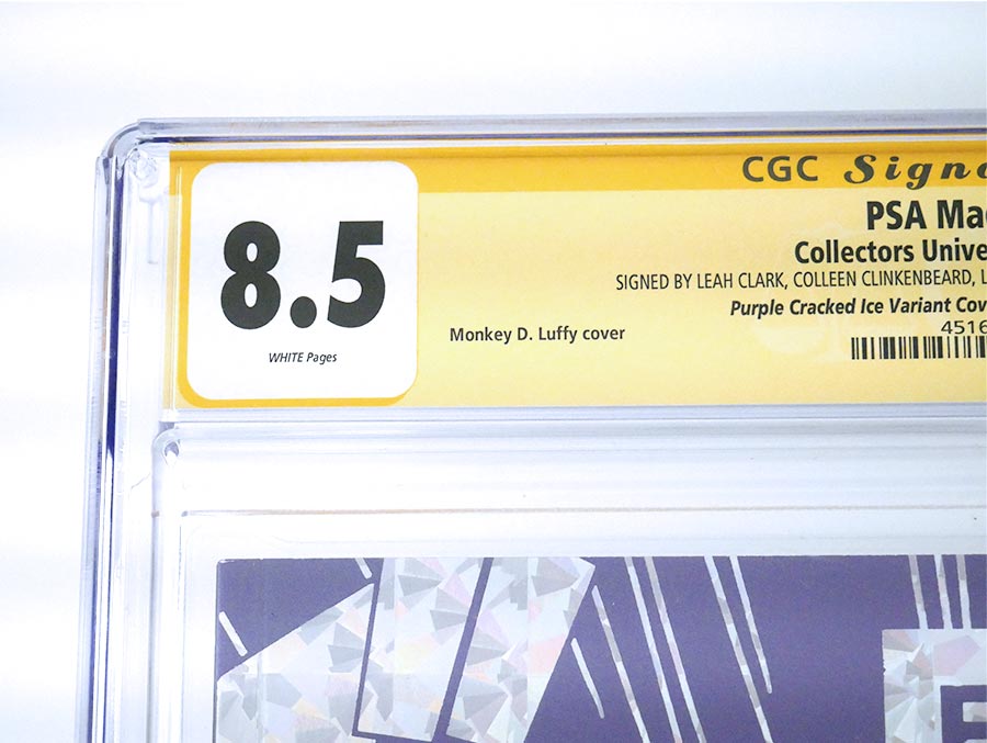 PSA Magazine #4 Purple Cracked Ice Cover CGC Signature Series 8.5 Signed By Leah Clark Colleen Clinkenbeard Lisa Ortiz David Sobolov John Swasey