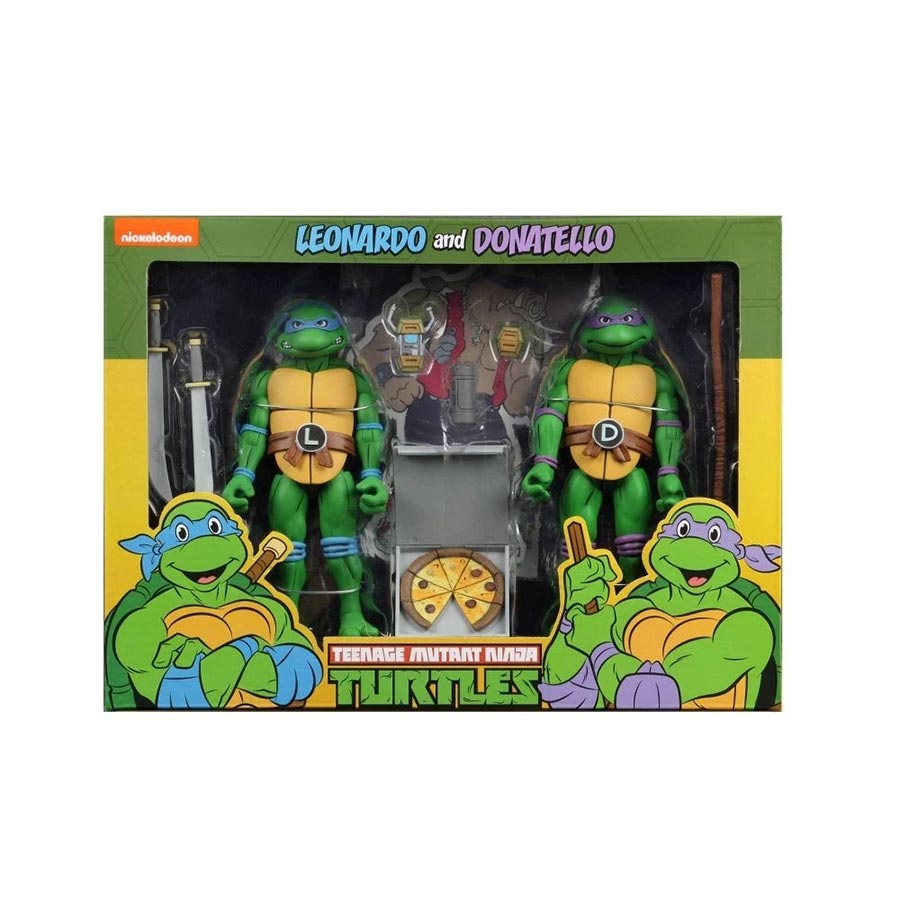 Teenage Mutant Ninja Turtles Cartoon Leonardo & Donatello 7-Inch Action Figure 2-Pack
