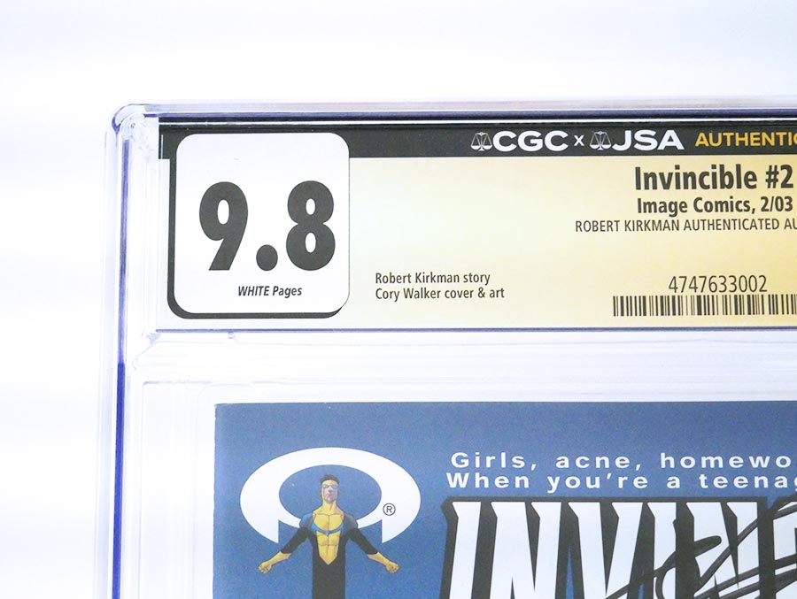 Invincible #2 Cover C CGC JSA Authentic Autograph 9.8 Signed By Robert Kirkman