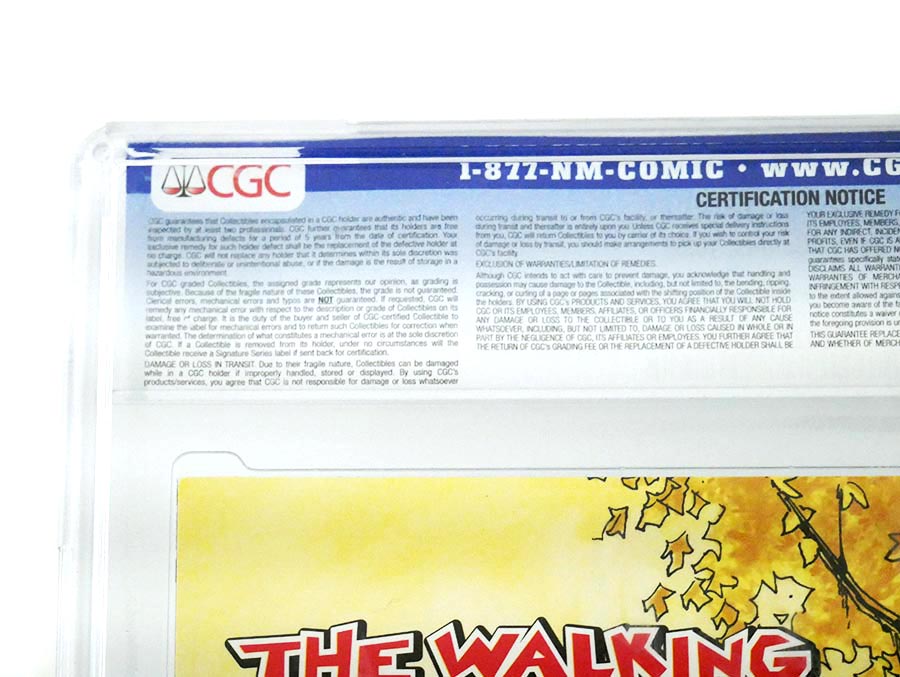 Walking Dead #1 Cover Z-Z-P 1st Ptg CGC 9.4