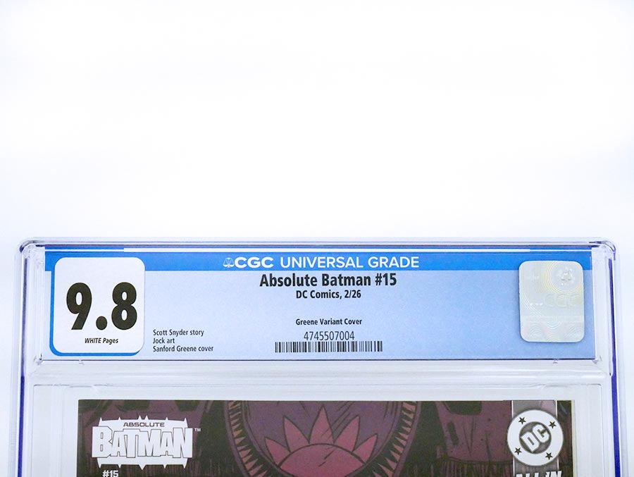 Absolute Batman #15 Cover Z-E Incentive Sanford Greene Card Stock Variant Cover CGC 9.8 (DC All In)