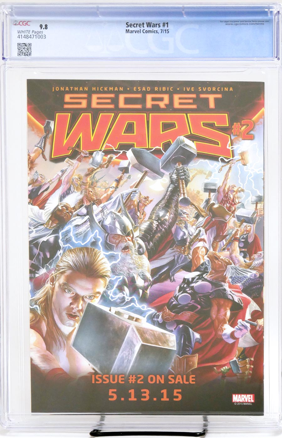 Secret Wars #1 Cover Z-Z-B 1st Ptg Regular Alex Ross Cover CGC 9.8