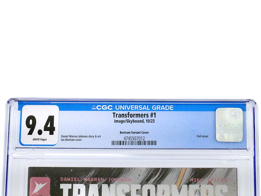 Transformers Vol 5 #1 Cover Z-P Incentive Ian Bertram Variant Cover CGC 9.4