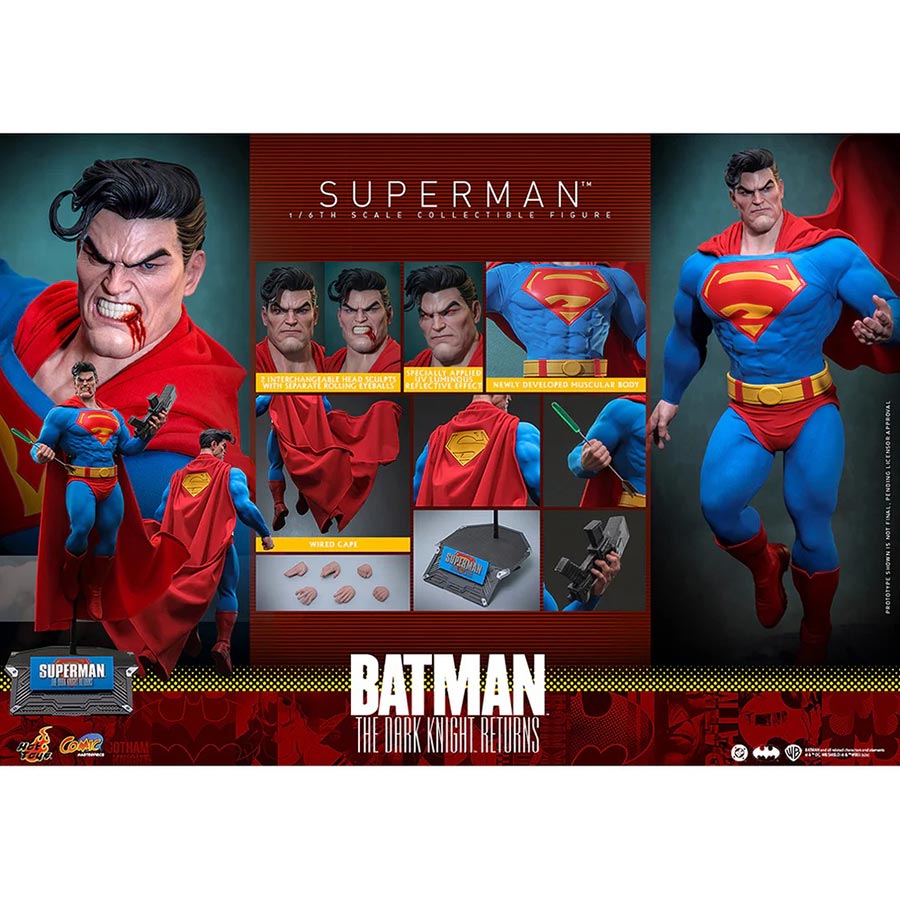 DC Batman Dark Knight Returns Superman Battle Damged Version Sixth Scale Figure
