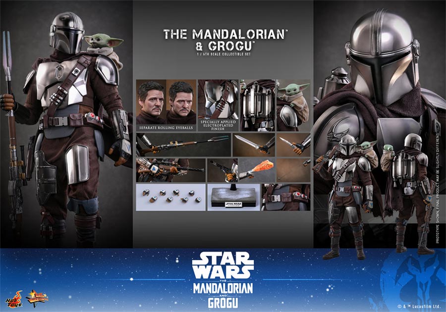 Star Wars Mandalorian And Grogu Sixth Scale Figure Set