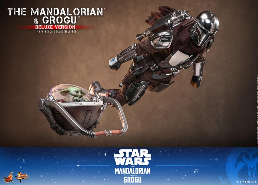 Star Wars Mandalorian And Grogu Deluxe Edition Sixth Scale Figure Set