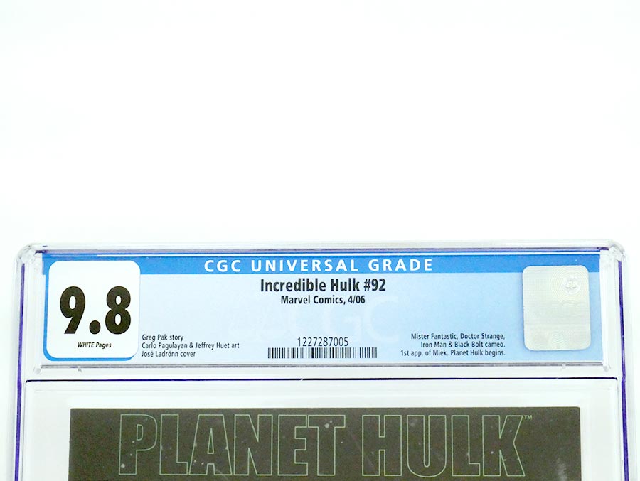 Incredible Hulk Vol 2 #92 Cover D CGC 9.8