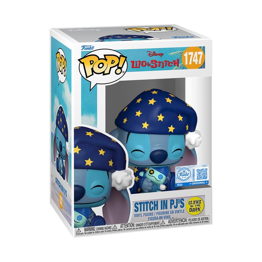 POP Disney Lilo & Stitch Stitch Starry PJs Glow-In-The-Dark Vinyl Figure