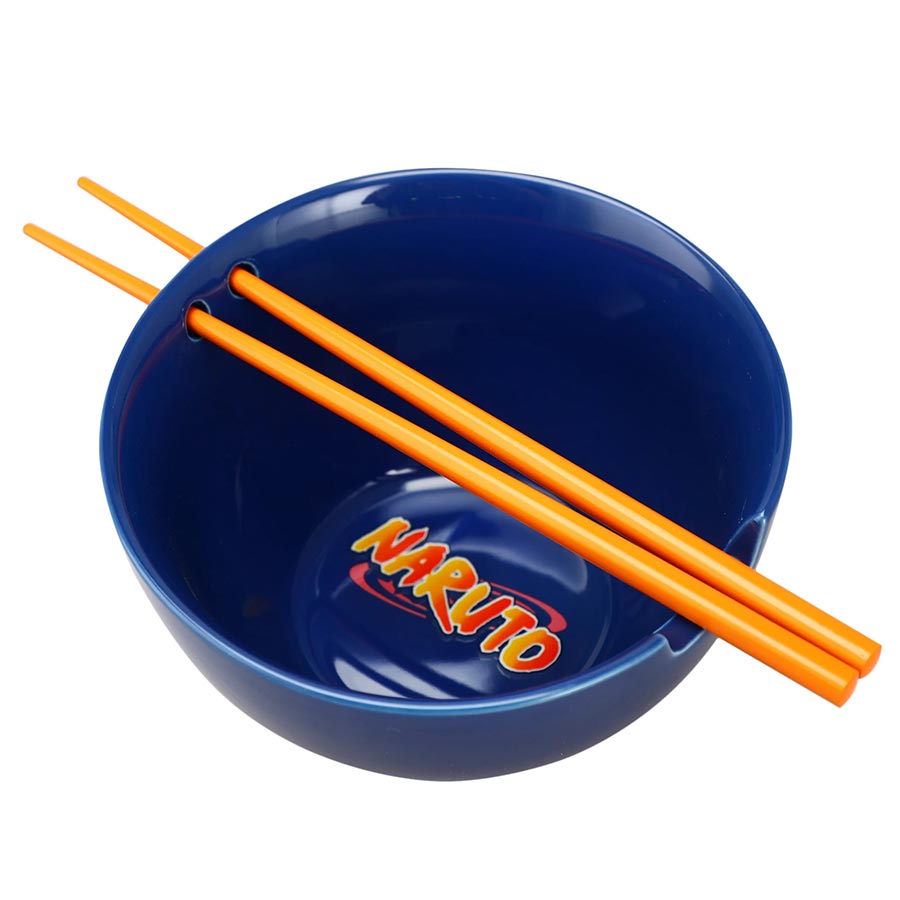 Naruto Uzumaki Eating Noodles 20-Ounce Ramen Bowl With Chopsticks