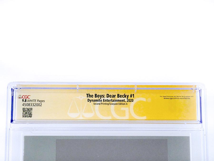 Boys Dear Becky #1 Cover G Rafael Grassetti 2nd Ptg Variant Cover CGC Signature Series 9.8 Signed by Antony Starr