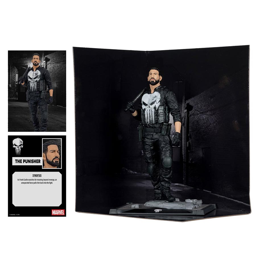 Marvel The Punisher 1/10 Scale Posed Figure With Scene