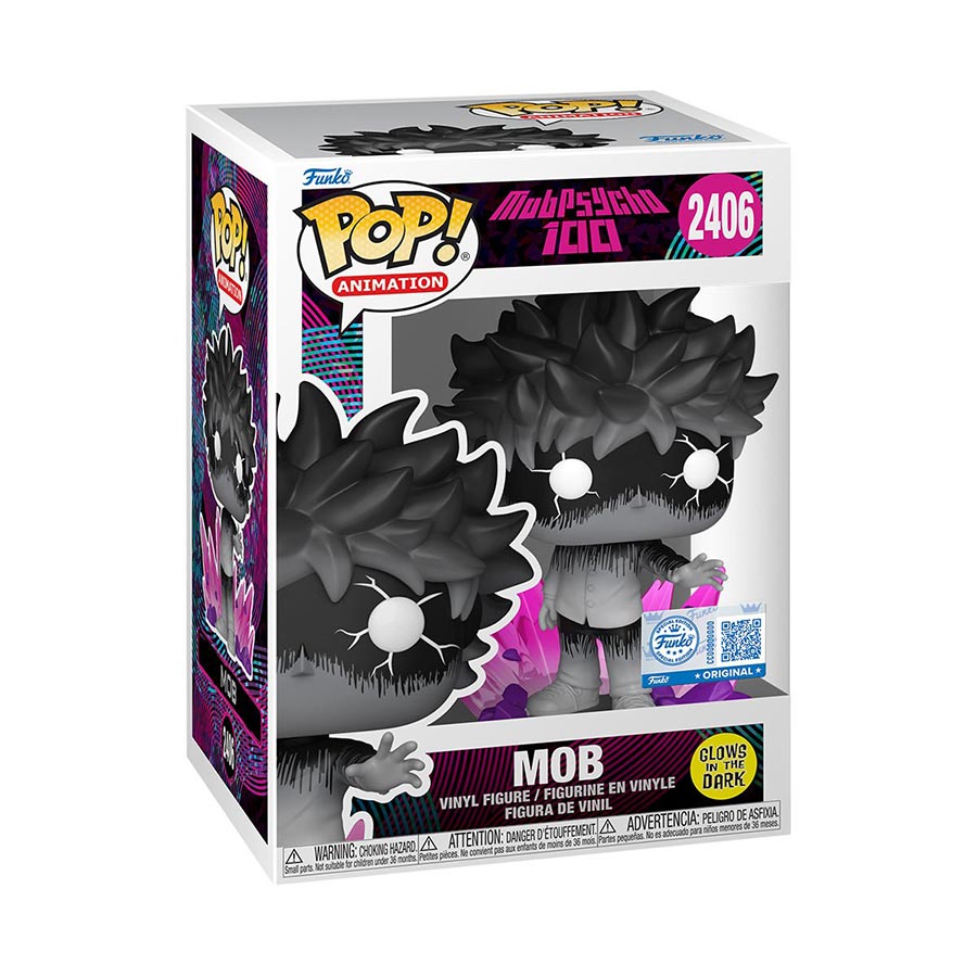 POP Animation Mob Psycho 100 Mob Glow-In-The-Dark Entertainment Earth Exclusive Vinyl Figure