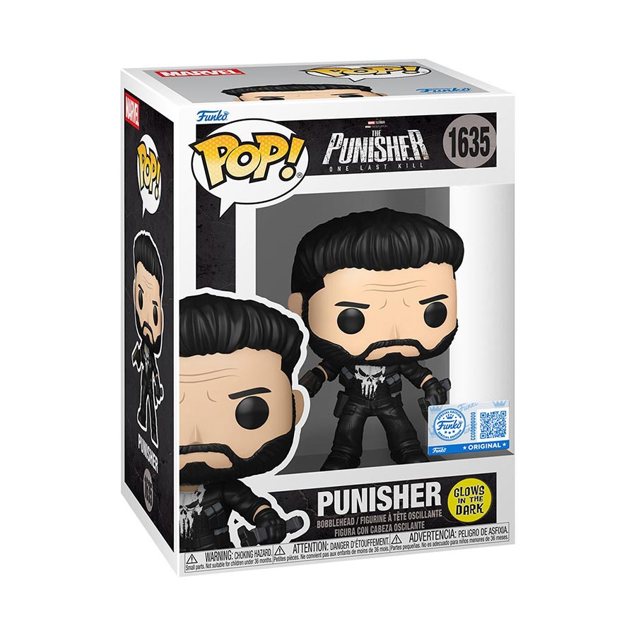 POP Marvel The Punisher Glow-In-The-Dark Entertainment Earth Exclusive Vinyl Figure