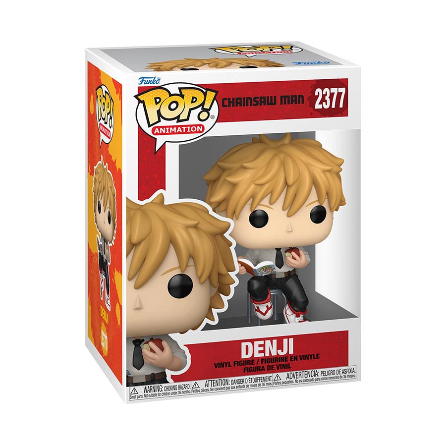 POP Animation Chainsaw Man Denji (Reading) Vinyl Figure