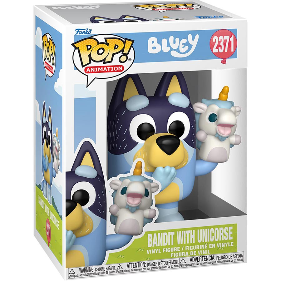 POP Animation Bluey Bandit With Unicourse Vinyl Figure