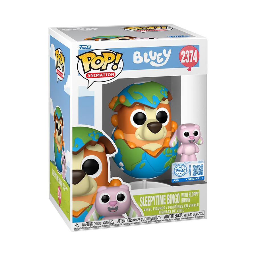 POP & Buddy Bluey Sleepytime Bingo With Floppy Bunny Vinyl Figure