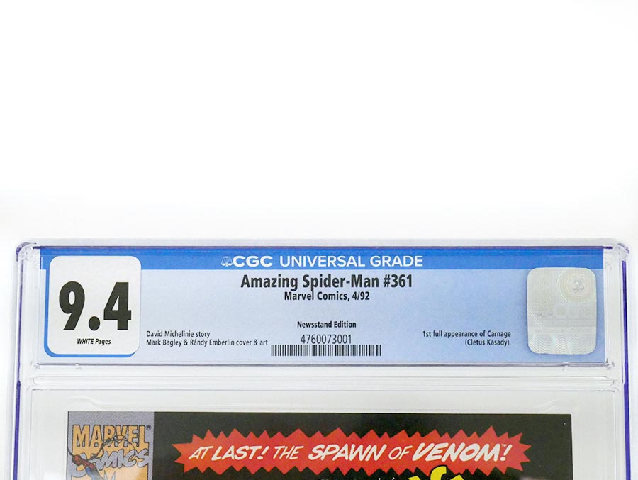 Amazing Spider-Man #361 Cover L Newsstand Edition CGC 9.4