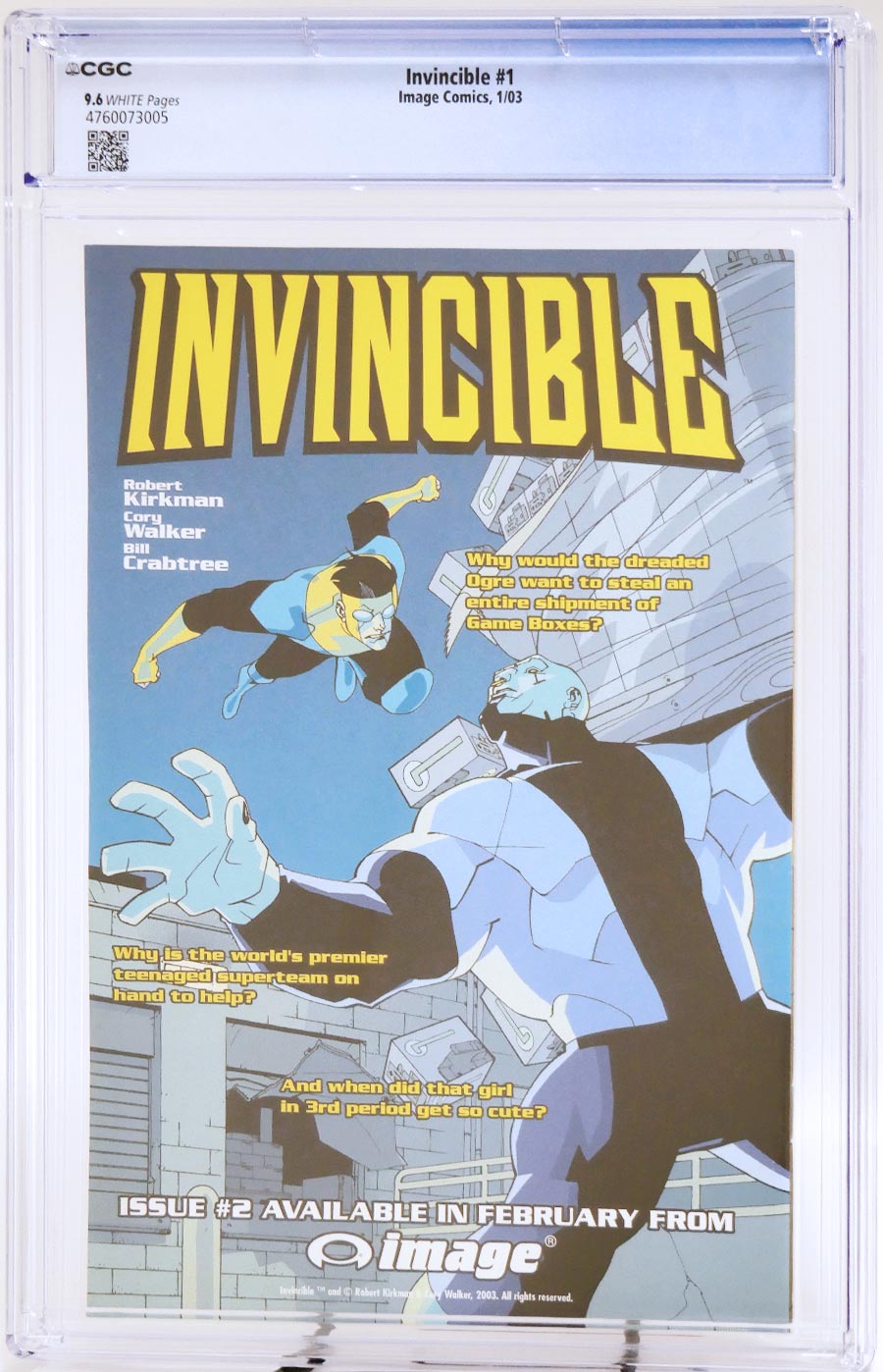 Invincible #1 Cover Q 1st Ptg CGC 9.6