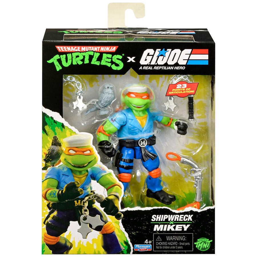 Teenage Mutant Ninja Turtles x GI Joe Mikey x Shipwreck Action Figure