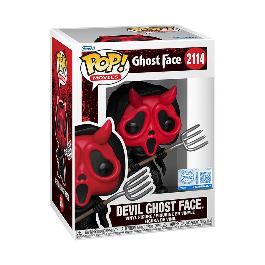 POP Movies Scream Devil Ghost Face Entertainment Earth Exclusive Vinyl Figure