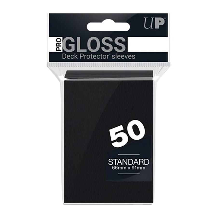 Ultra Pro PRO-Gloss Standard Deck Protector Sleeves - Black