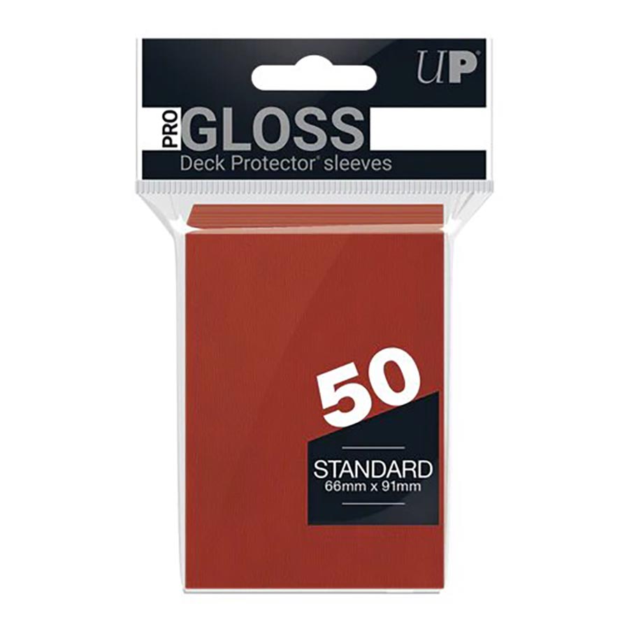 Ultra Pro PRO-Gloss Standard Deck Protector Sleeves - Red