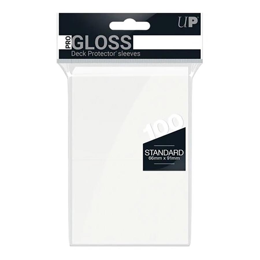 Ultra Pro PRO-Gloss Standard Deck Protector Sleeves - White