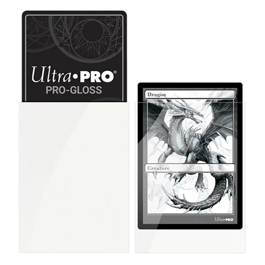 Ultra Pro PRO-Gloss Standard Deck Protector Sleeves - White