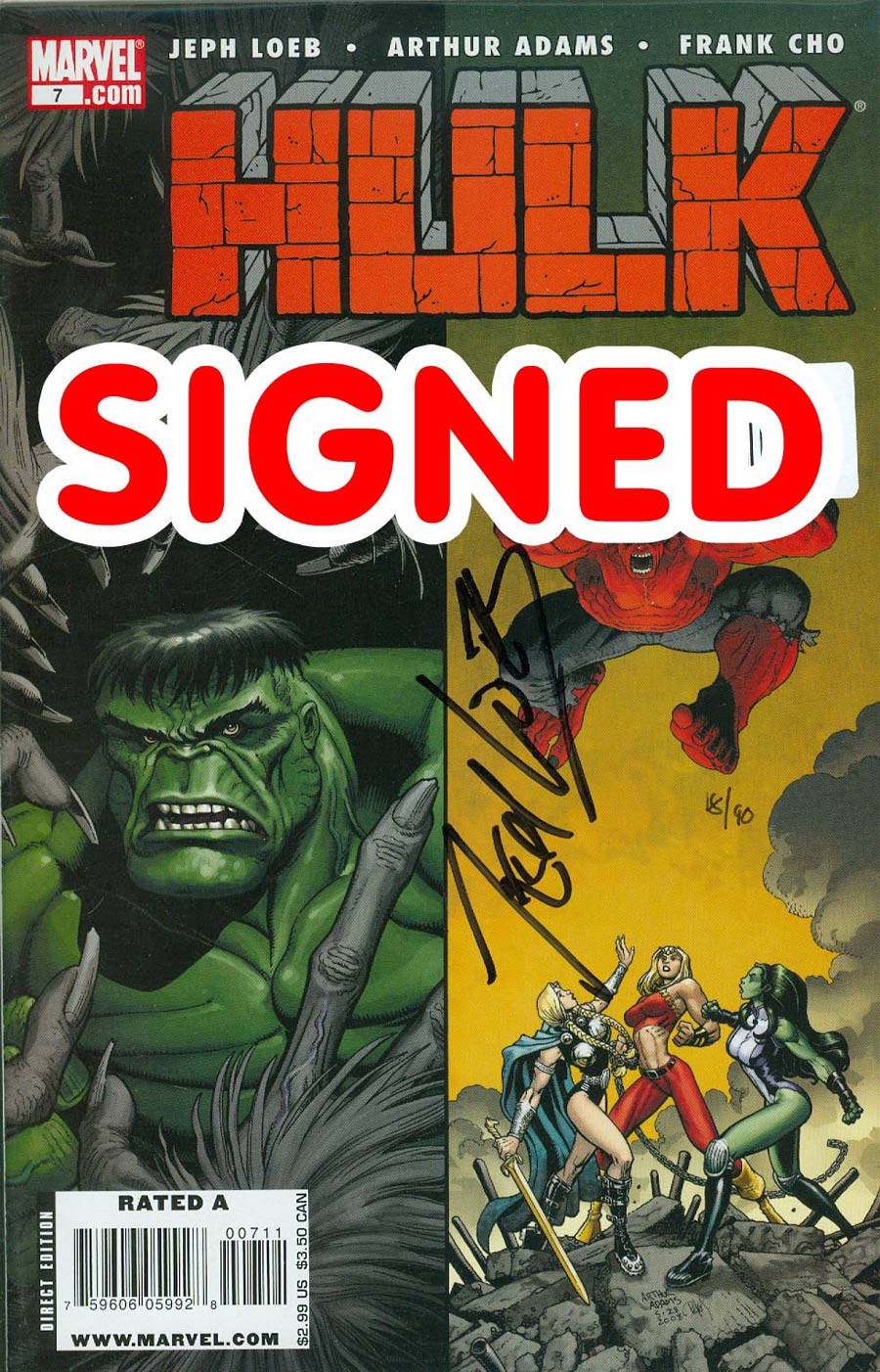 Hulk Vol 2 #7 DF Signed By Jeph Loeb