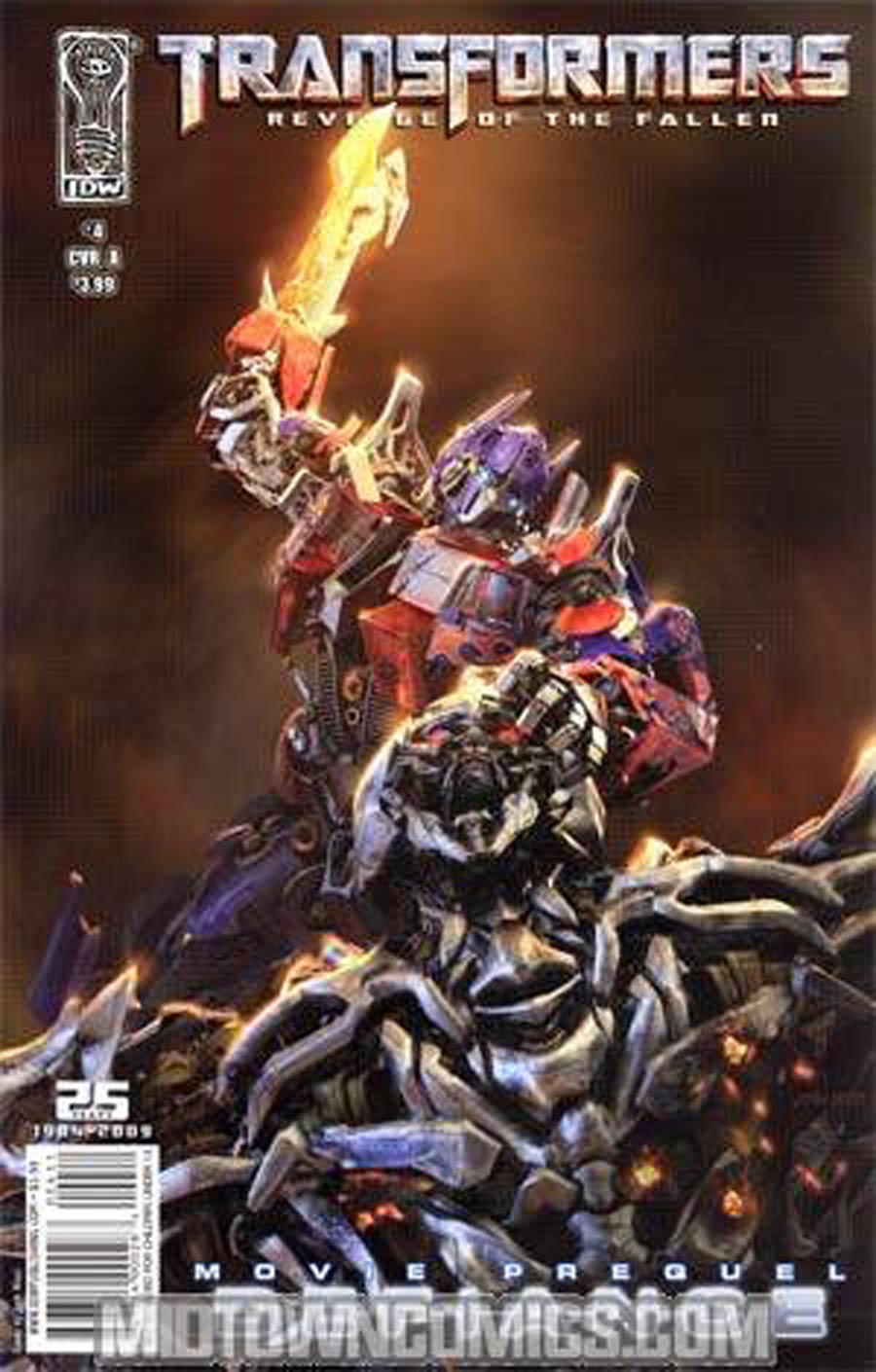 Transformers Revenge Of The Fallen Movie Prequel Defiance #4 Cover A