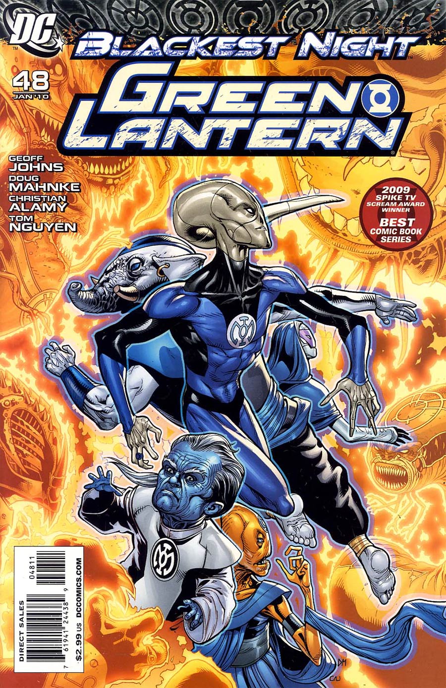 Green Lantern Vol 4 #48 Cover A Regular Doug Mahnke Cover (Blackest Night Tie-In)