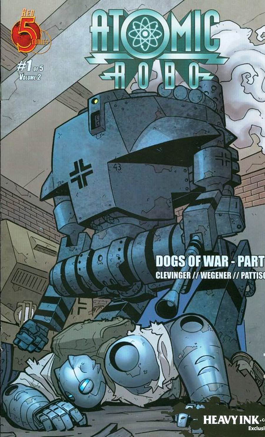 Atomic Robo Dogs Of War #1 Cover B Heavy Ink Exclusive Cover