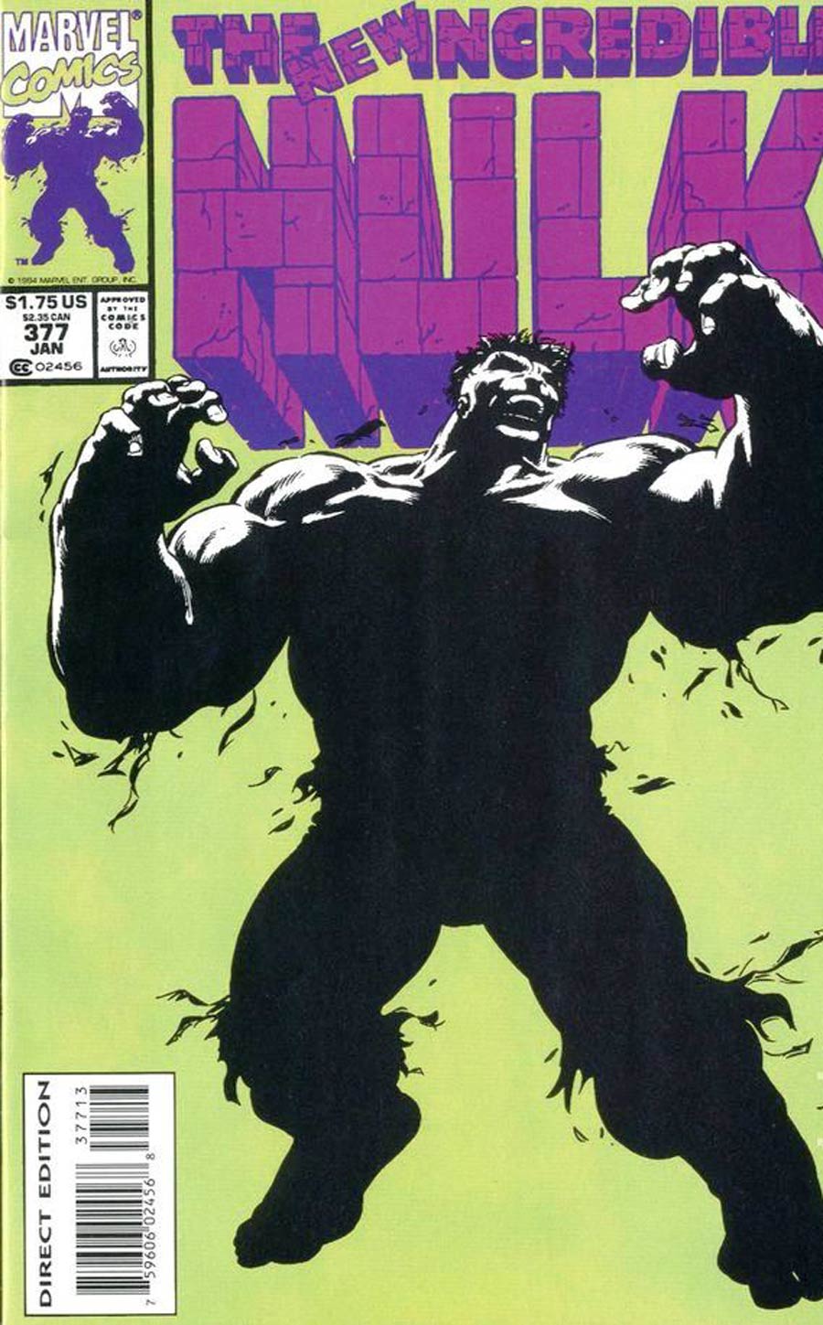 Incredible Hulk #377 Cover C 3rd Ptg